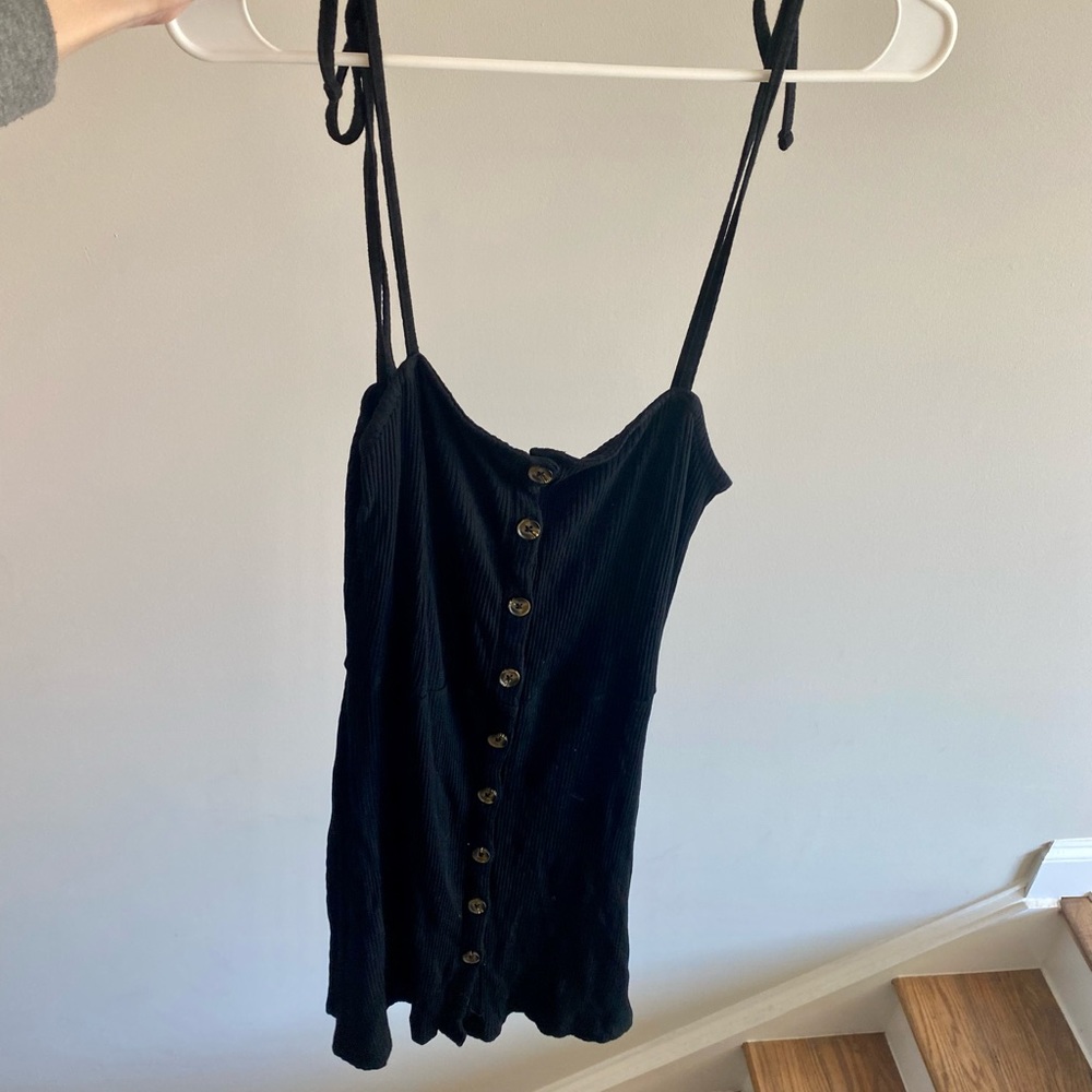 Topshop Black Dress with buttons